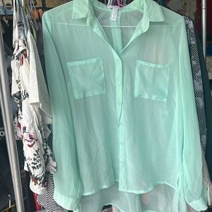 real, sheer, business top, great condition